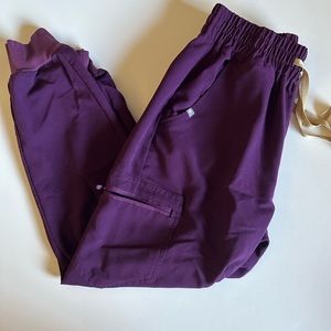 Figs purple jogger high waisted pants